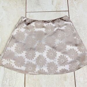 Princess Polly Beige Floral A-Line Skirt